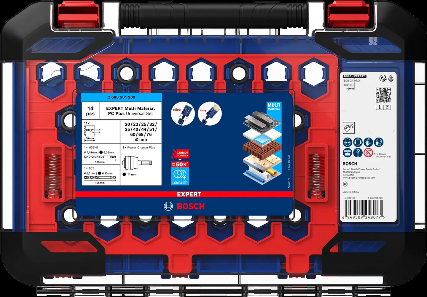 Conjunto de serras craneanas universais EXPERT Multi Material PC Plus (14 PCS) BOSCH 4