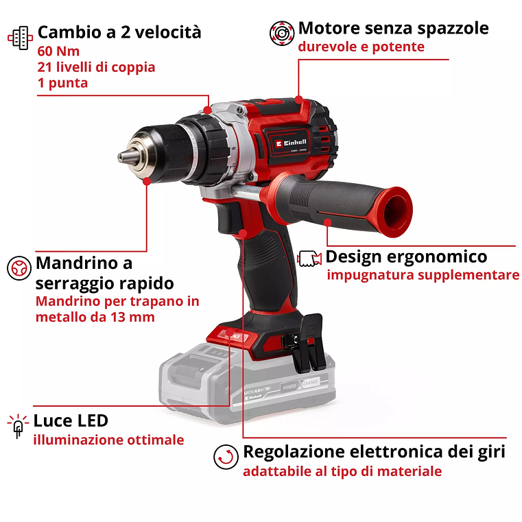 Berbequim sem fio TP-CD 18/60 Li BL - Solo PROFESSIONAL EINHELL  10