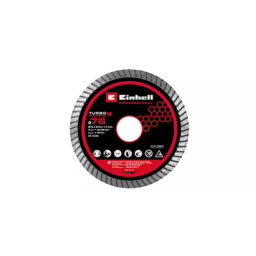 Conjunto de discos de corte para rebarbadoras Diamond Cutting Disc, Ø 76 mm EINHELL  1