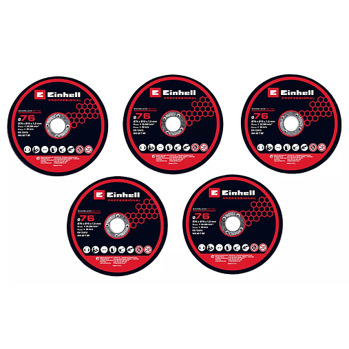 Conjunto de discos de corte para rebarbadoras 5-pc. Cutting Disc Set, Ø 76 mm EINHELL  1