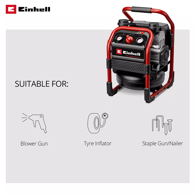 Compressor sem fio SILENZZO 18/160 PROFESSIONAL EINHELL  2