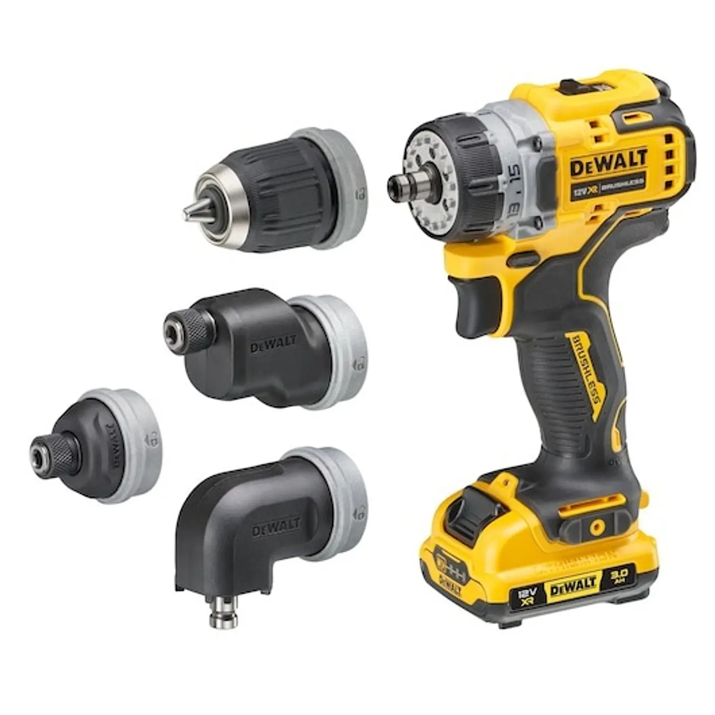 Aparafusadora Multi cabeça 12V XR + 2 baterias 3Ah DCD703L2T-QW DEWALT  1