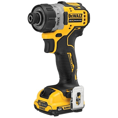 Aparafusadora sem escovas 1/4' XR 12V Li-Ion + 2 baterias 2.0Ah DCF601D2-QW DEWALT 