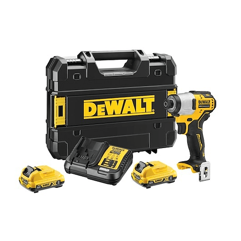 Aparafusadora de Impacto sem escovas 1/4' XR 12V Li-Ion + 2 Baterias 2.0 Ah DCF801D2-QW DEWALT 