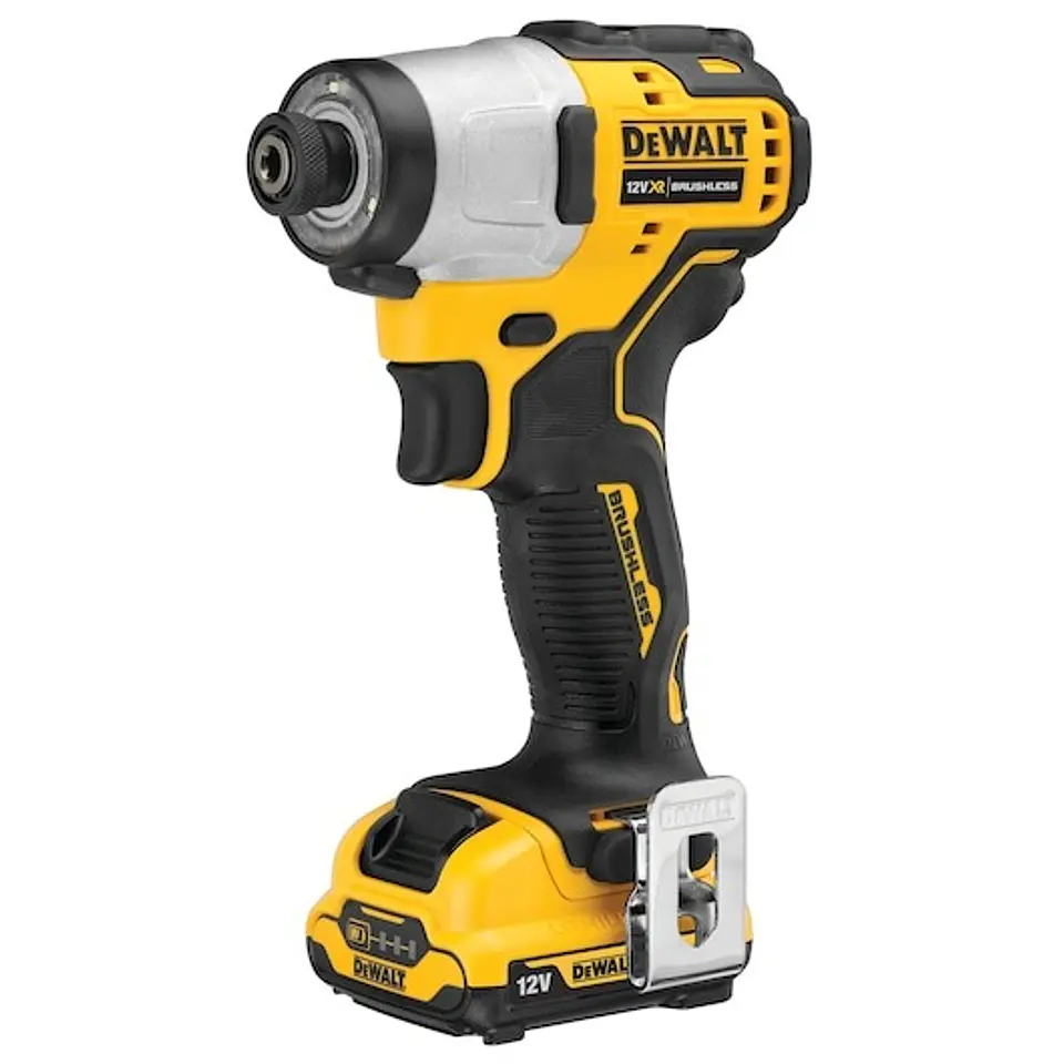 Aparafusadora de Impacto sem escovas 1/4' XR 12V Li-Ion + 2 Baterias 2.0 Ah DCF801D2-QW DEWALT  2