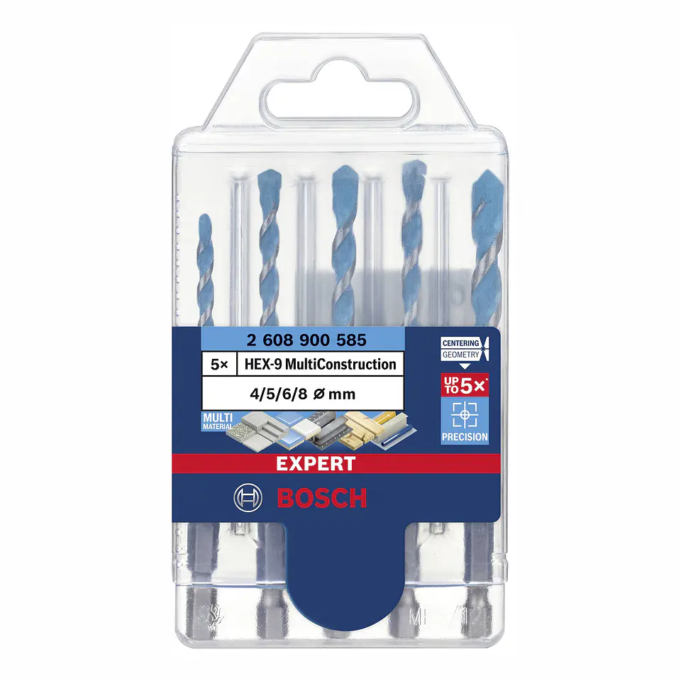 Conjunto de brocas EXPERT HEX-9 Multi Construction (5 PCS) BOSCH 1