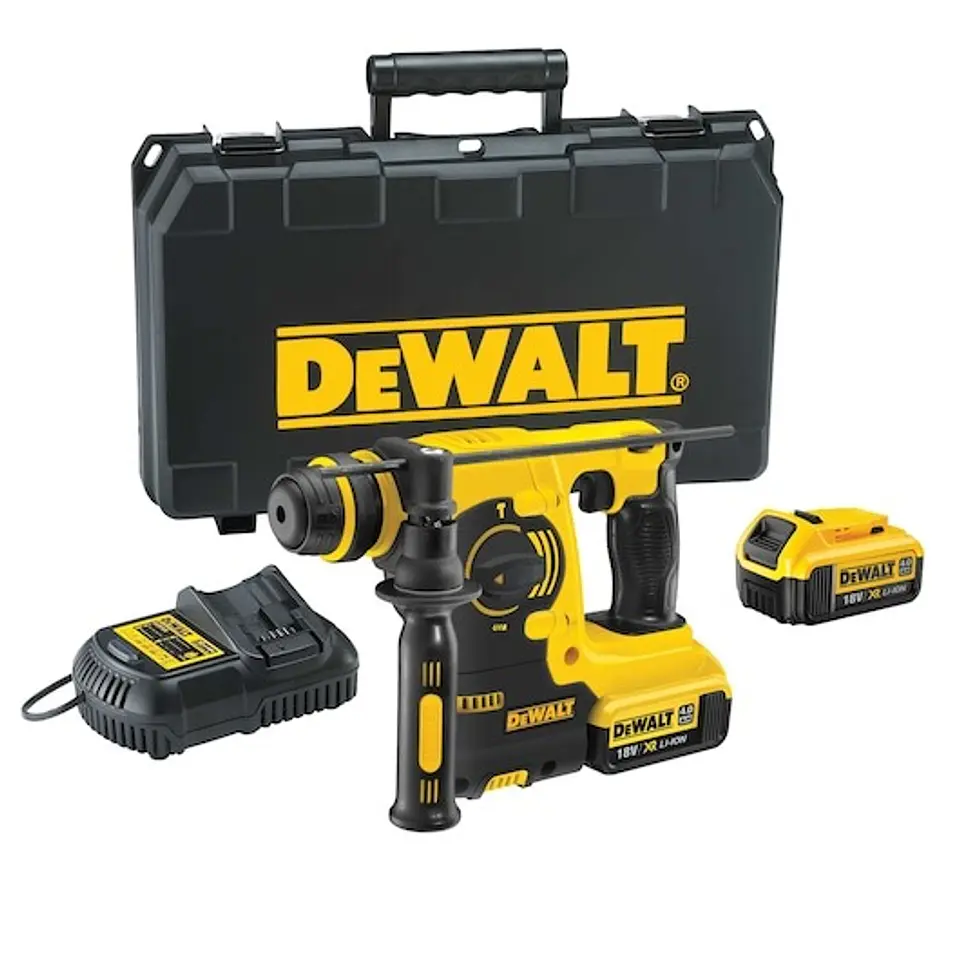 Martelo Eletropneumático XR SDS-Plus 18V 2,1J 3 Modos com 2 baterias Li-Ion 4,0Ah e mala DEWALT  1