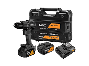 Berbequim Aparafusador Percussão McLaren sem escovas XR 18V 13mm 90Nm com 2 baterias Li-Ion 5Ah e mala TSTAK DEWALT