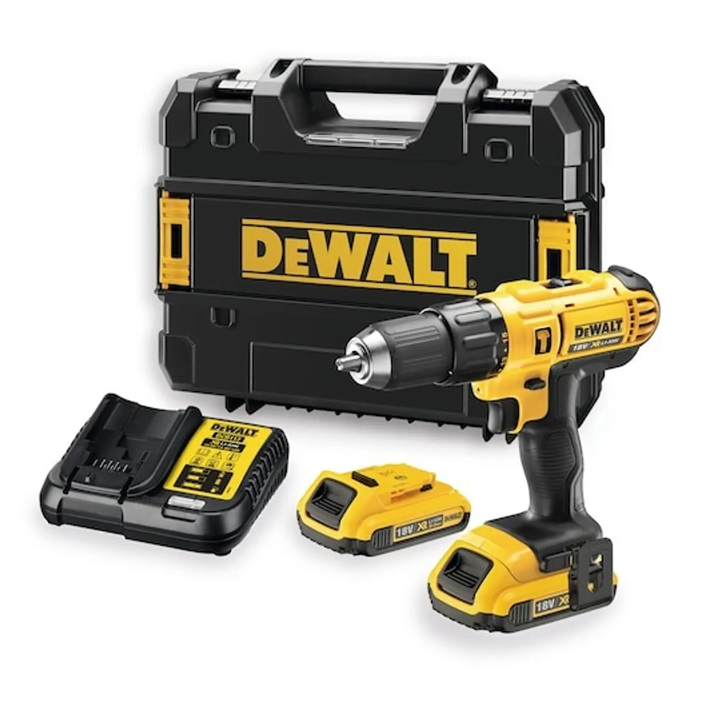 Aparafusadora/Berbequim com percussão sem fio 18V XR DCD776D2T-QW + 2 baterias 2.0 Ah DEWALT  1