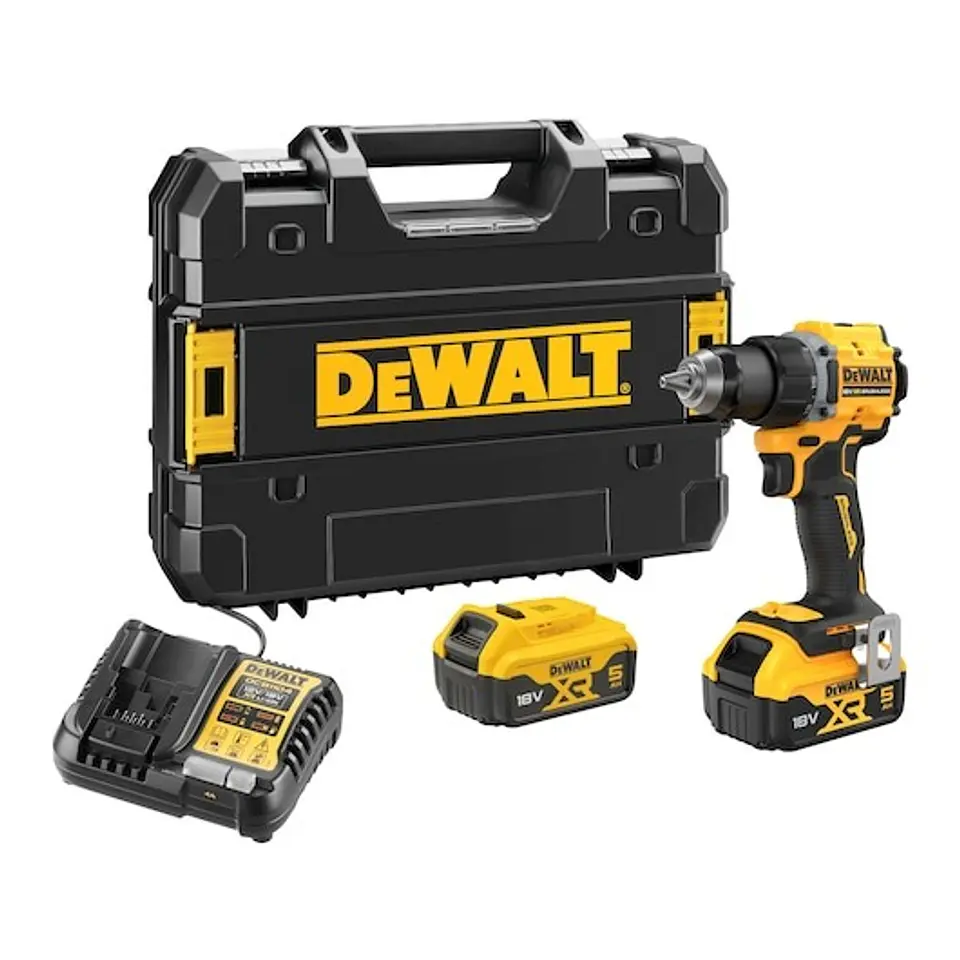 Berbequim Aparafusador sem escovas XR 18V 13mm 74Nm Li-Ion 5Ah com mala TSTAK DEWALT  1