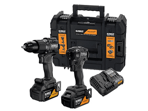 KIT McLaren XR 18V = Berbequim Percussão + Aparafusador de Impacto 1/4'' + 2 baterias Li-Ion 5Ah + mala TSTAK DEWALT 