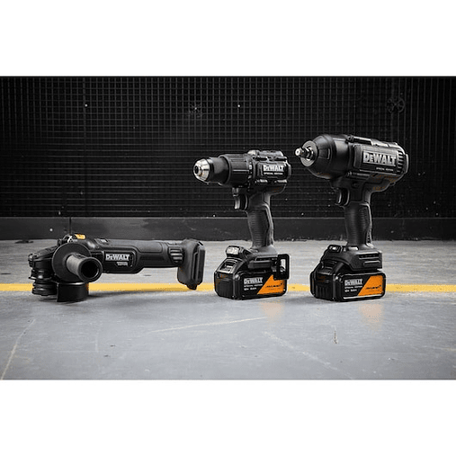 KIT McLaren XR 18V = Berbequim Percussão + Rebarbadora 125mm + DCF9 Chave de Impacto 1/2'' Alto par + 2 baterias Li-Ion 5Ah + mala TSTAK DEWALT  6