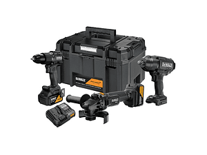 KIT McLaren XR 18V = Berbequim Percussão + Rebarbadora 125mm + DCF9 Chave de Impacto 1/2'' Alto par + 2 baterias Li-Ion 5Ah + mala TSTAK DEWALT 