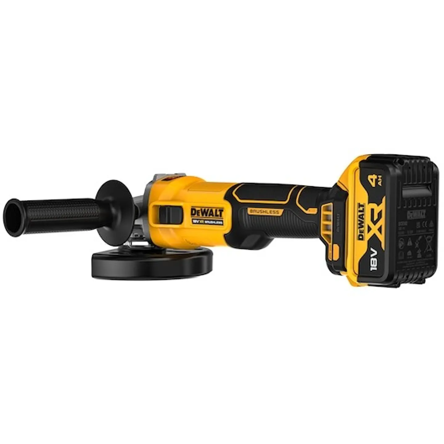 Rebarbadora Acabamentos sem escovas XR 18V 125mm com 2 baterias Li-Ion 4Ah com mala TSTAK DEWALT  2