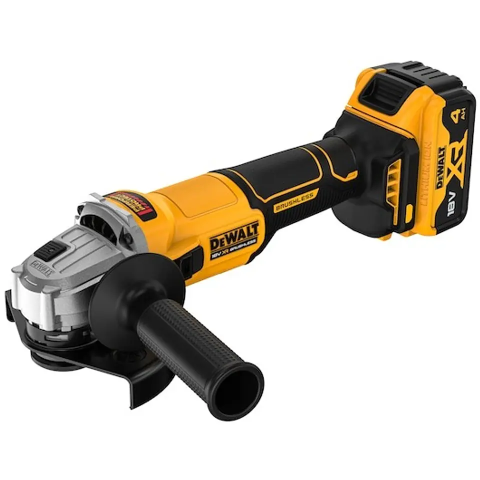 Rebarbadora Acabamentos sem escovas XR 18V 125mm com 2 baterias Li-Ion 4Ah com mala TSTAK DEWALT  4