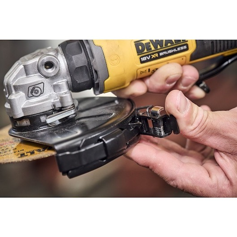 Rebarbadora Acabamentos sem escovas XR 18V 125mm sem carregador/bateria com interruptor homem-morto estilo neumático, Travão, Embraiagem, Arranque suave, Bloqueio e re-arranque DEWALT  4