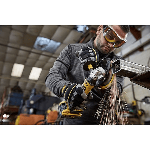 Rebarbadora Acabamentos sem escovas XR 18V 125mm sem carregador/bateria com interruptor homem-morto estilo neumático, Travão, Embraiagem, Arranque suave, Bloqueio e re-arranque DEWALT  7