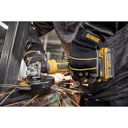 Rebarbadora Acabamentos sem escovas XR 18V 125mm sem carregador/bateria com interruptor homem-morto estilo neumático, Travão, Embraiagem, Arranque suave, Bloqueio e re-arranque DEWALT  8