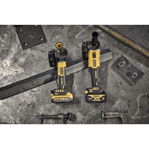 Rebarbadora Acabamentos sem escovas XR 18V 125mm sem carregador/bateria com interruptor homem-morto estilo neumático, Travão, Embraiagem, Arranque suave, Bloqueio e re-arranque DEWALT  15