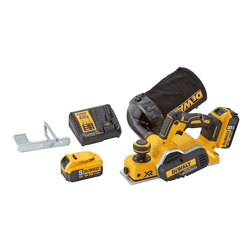 Plaina sem escovas XR 18V com 2 baterias Li-Ion 5,0Ah com caixa de ferramentas TSTAK VI DEWALT  3