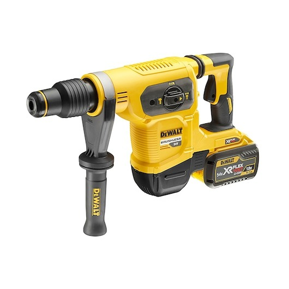 Martelo perfurador SDS-Max Eletropneumático sem escovas XR FLEXVOLT 54V SDS-Max 5kg 6,1J 3 Modos com 2 baterias 54V/18V Li-Ion 9,0Ah e mala DEWALT 3