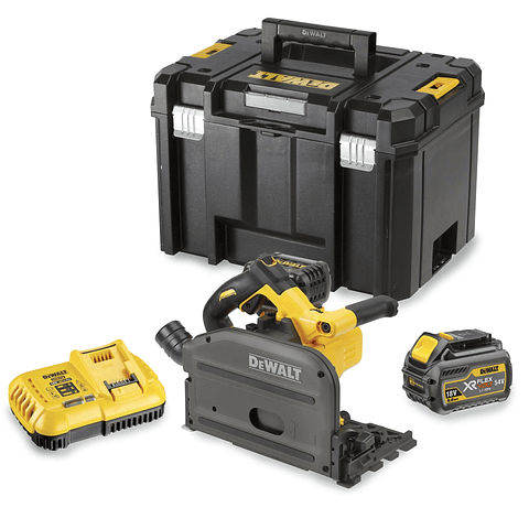 Serra Circular de Mergulho sem escovas Ø165 mm XR FLEXVOLT 54V com 2 baterias 54V/18V Li-Ion 6,0Ah com caixa TSTAK VI DEWALT 