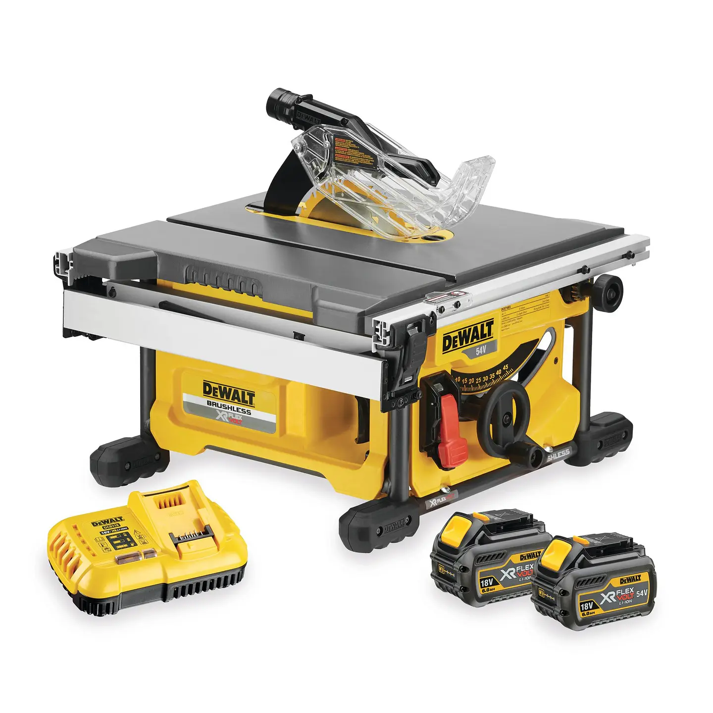 Mesa de Serrar sem escovas Ø210 mm XR FLEXVOLT 54V com 2 baterias 54V/18V Li-Ion 6Ah DEWALT 1