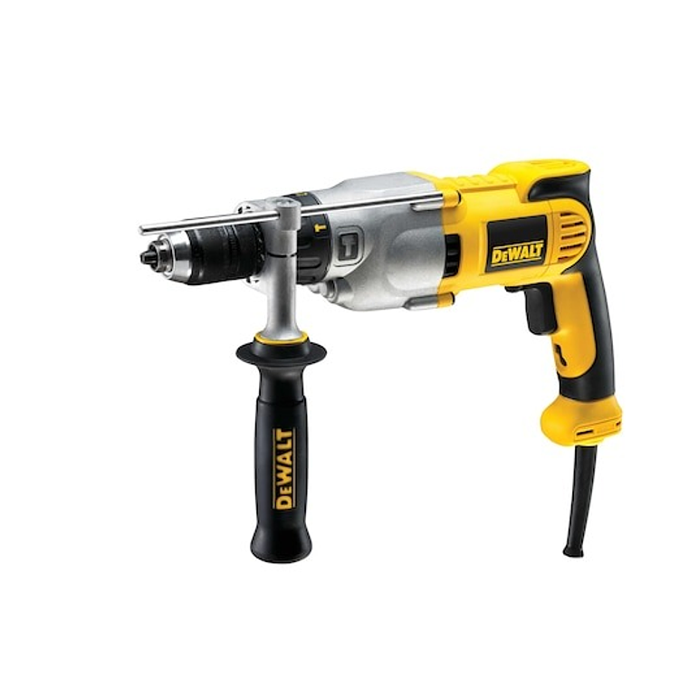 Berbequim Percussão 950W - Electrónico 2 velocidades 13mm aperto rápido, embraiagem + mala DEWALT 3