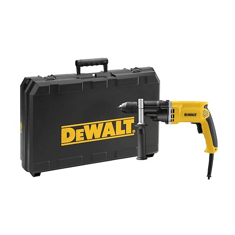 Berbequim Percussão 950W - Electrónico 2 velocidades 13mm aperto rápido, embraiagem + mala DEWALT