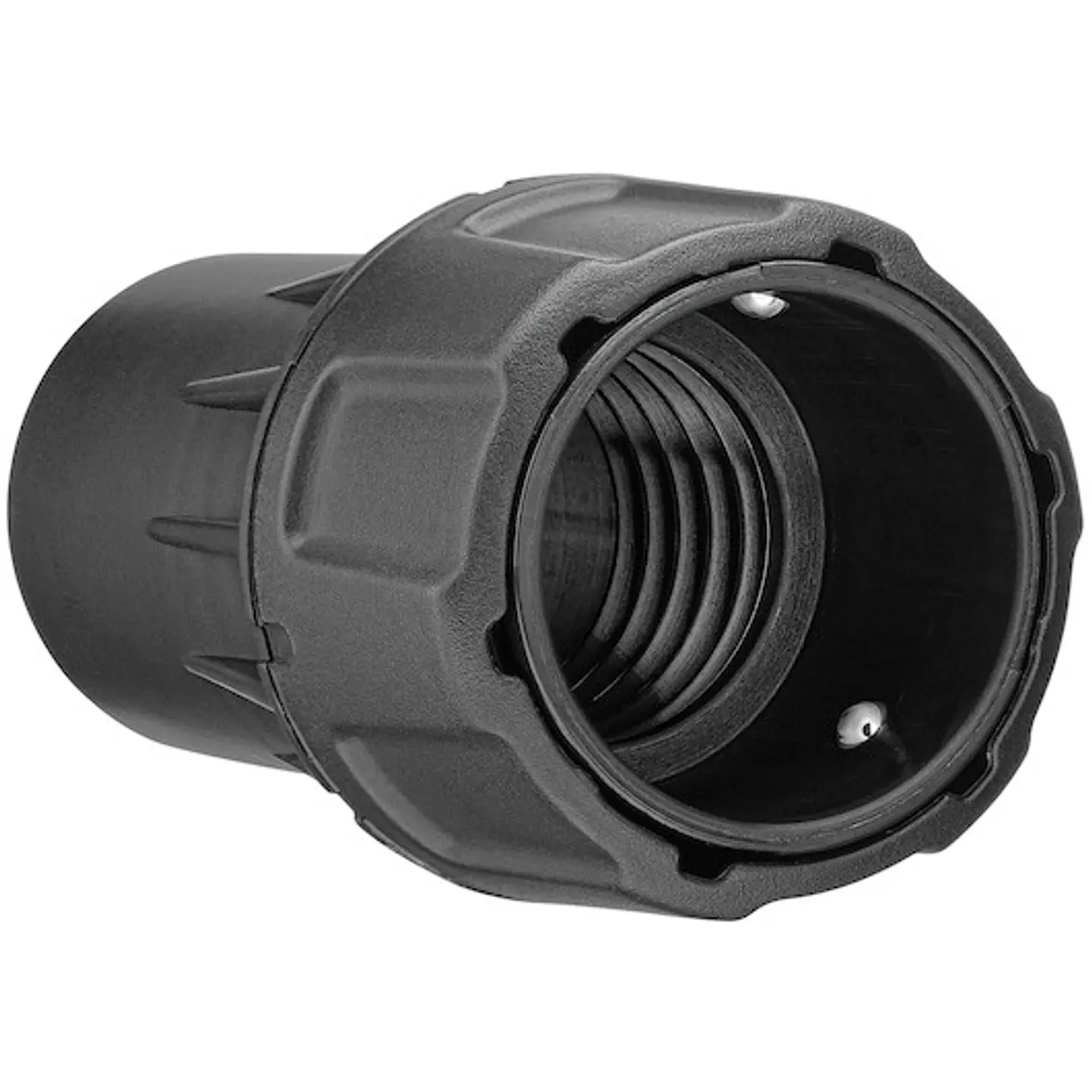 Encerramento giratório: enrosca-se diretamente ao tubo do aspirador DEWALT  1