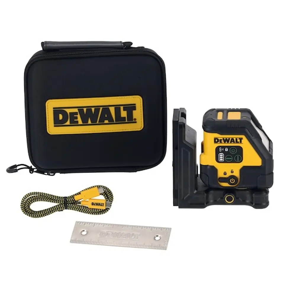 Nível Laser autonivelante USB-C VERDE de linhas em cruz (horizontal e vertical) DEWALT  1