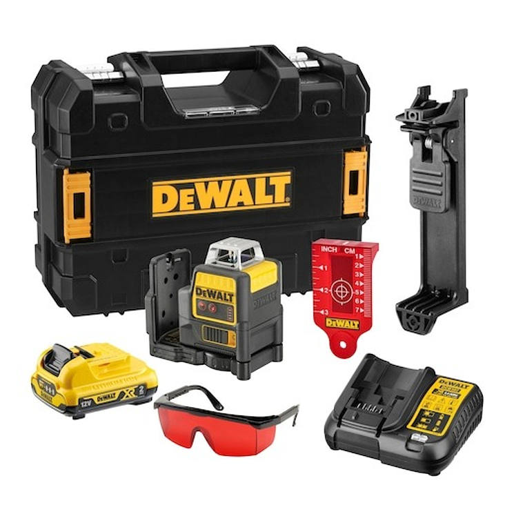 Nível Laser autonivelante vermelho 2x 360º inclui bateria DW 10,8V Lítio DEWALT  1