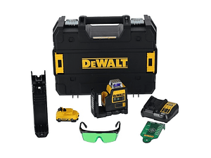 Nível Laser autonivelante VERDE de 2 linhas 360° XR 12V com 1 bateria Li-Ion 2Ah DEWALT 