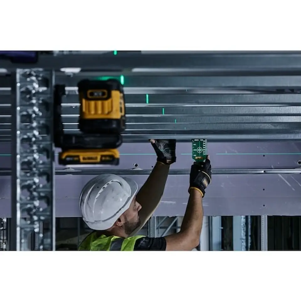 Nível Laser autonivelante VERDE com 2 linhas em cruz (horizontal e vertical) XR 18V sem bateria e sem carregador 18V Li-Ion 2Ah DEWALT  3