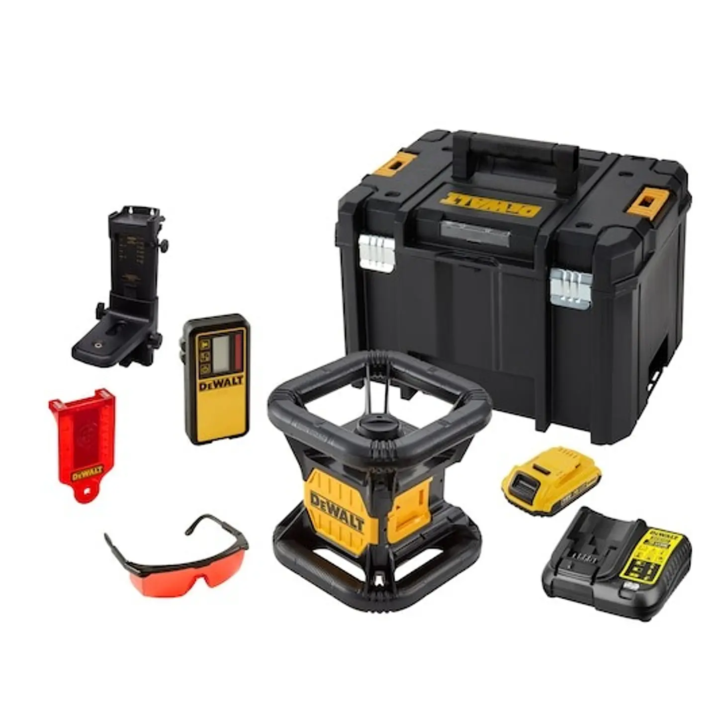 Nível Laser Rotativo autonivelante VERMELHO XR 18V com bateria Li-Ion 2Ah DEWALT  3