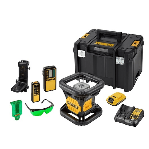 Nível Laser Rotativo autonivelante VERDE XR 18V com bateria Li-Ion 2Ah DEWALT 