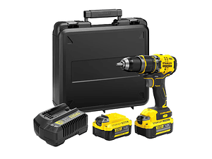 BERBEQUIM COM PERCUSSÃO BRUSHLESS V20 LI-ION 18V COM 2 BATERIAS 4AH, CARREGADOR 2A E MALA STANLEY 