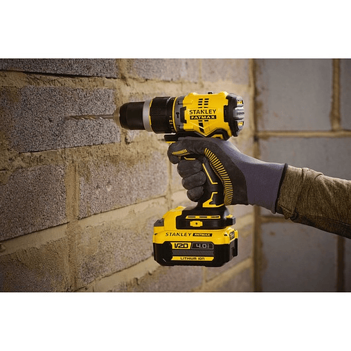 BERBEQUIM COM PERCUSSÃO BRUSHLESS V20 LI-ION 18V COM 2 BATERIAS 4AH, CARREGADOR 2A E MALA STANLEY  11