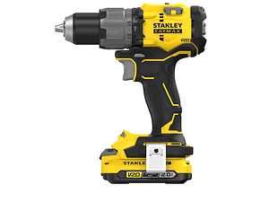 Berbequim com Percussão BRUSHLESS V20 Li-Ion 18V 80Nm. Inclui 2 baterias Li-Ion 2Ah, carregador 1.25A e mala STANLEY 