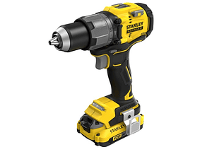 Berbequim com Percussão BRUSHLESS V20 Li-Ion 18V 80Nm. Inclui 2 baterias Li-Ion 2Ah, carregador 1.25A e mala STANLEY 