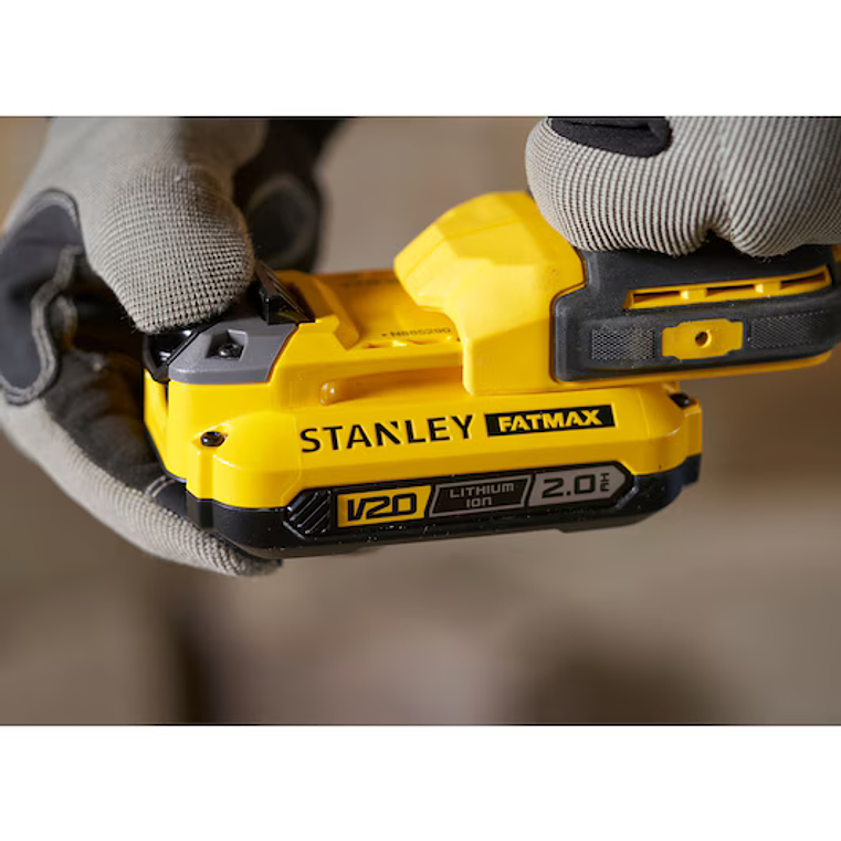 Berbequim com Percussão V20 Li-Ion 18V 50Nm. Inclui 2 baterias Li-Ion 2,0Ah, carregador 1,25A e mala STANLEY  5