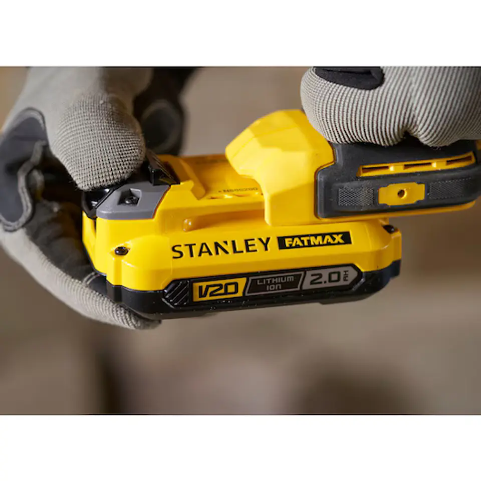 Berbequim com Percussão V20 Li-Ion 18V 50Nm. Inclui 2 baterias Li-Ion 2,0Ah, carregador 1,25A e mala STANLEY  5