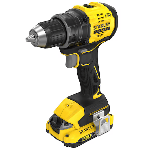 Berbequim Aparafusador BRUSHLESS V20 Li-Ion 18V 60Nm. Inclui 2 baterias Li-Ion 2Ah, carregador 1.25A e mala Pro-Stack STANLEY  1