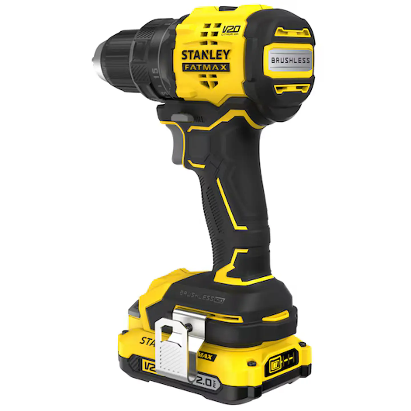 Berbequim Aparafusador BRUSHLESS V20 Li-Ion 18V 60Nm. Inclui 2 baterias Li-Ion 2Ah, carregador 1.25A e mala Pro-Stack STANLEY  3