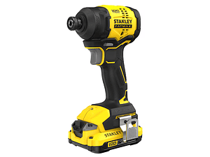 Aparafusador de Impacto BRUSHLESS V20 Li-Ion 18V 170Nm. Inclui 1 bateria de Li-Ion 2Ah, carregador de 1,25A e mala Pro-Stack STANLEY 