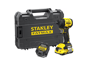 Aparafusador de Impacto BRUSHLESS V20 Li-Ion 18V 170Nm. Inclui 1 bateria de Li-Ion 2Ah, carregador de 1,25A e mala Pro-Stack STANLEY 