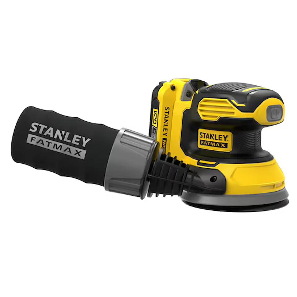 LIXADORA ROTORBITAL V20 LITHIUM-ION 18V Ø125 mm COM 1 BATERIA 2AH, CARREGADOR 2A E SACO DE TRANSPORTE STANLEY 2