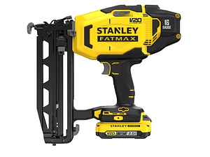 PREGADORA DE ACABAMENTOS V20 LI-ION 18V 16GA COM 2 BATERIAS 2AH, CARREGADOR 2A E MALA STANLEY 