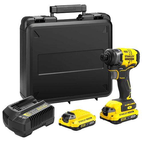 Aparafusadora de Impacto sem escova V20 18V 170Nm com 2 baterias Li-Ion 2Ah STANLEY  1