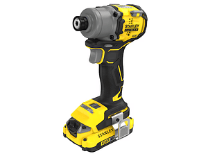 Aparafusador de Impacto BRUSHLESS V20 Li-Ion 18V 203Nm. Inclui 2 baterias de Li-Ion 2Ah, carregador de 1,25A e mala de transporte STANLEY 